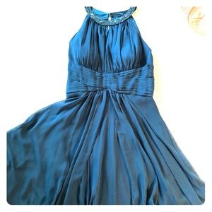 Deep teal evening gown, prom dress, size 14, PLUS